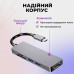 Hub USB C to 2xUSB3.0 1xHDMI (4k) 1xSD 1xTF слот для карты памяти алюминиевый корпус для Macbook, планшета PAVLYSH UHC-5